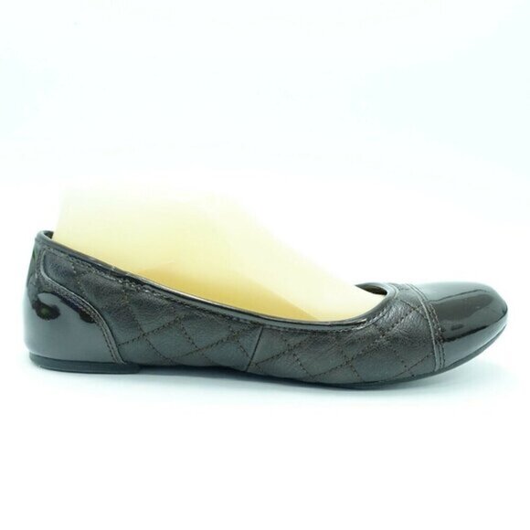 B.O.C. Ballerina flats Women size‎ 8.5 Brown Faux Leather quilted cap toe - Picture 5 of 10